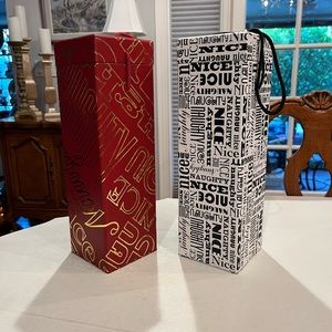 Old Navy Holiday Naughty and Nice wine bottle gift boxes. NWOT!